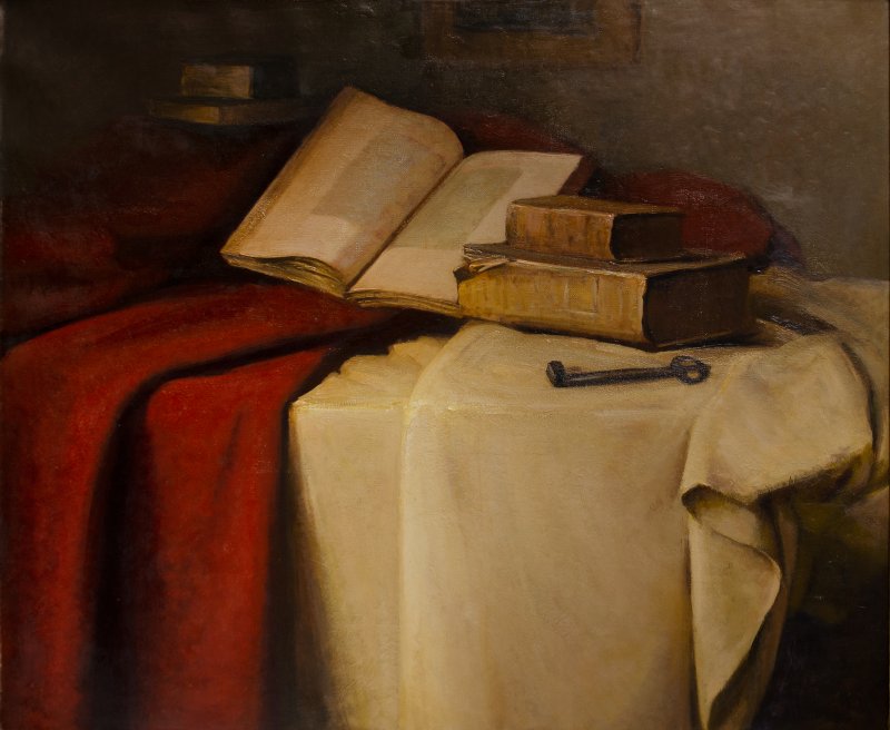 1957 - Natura morta con libri